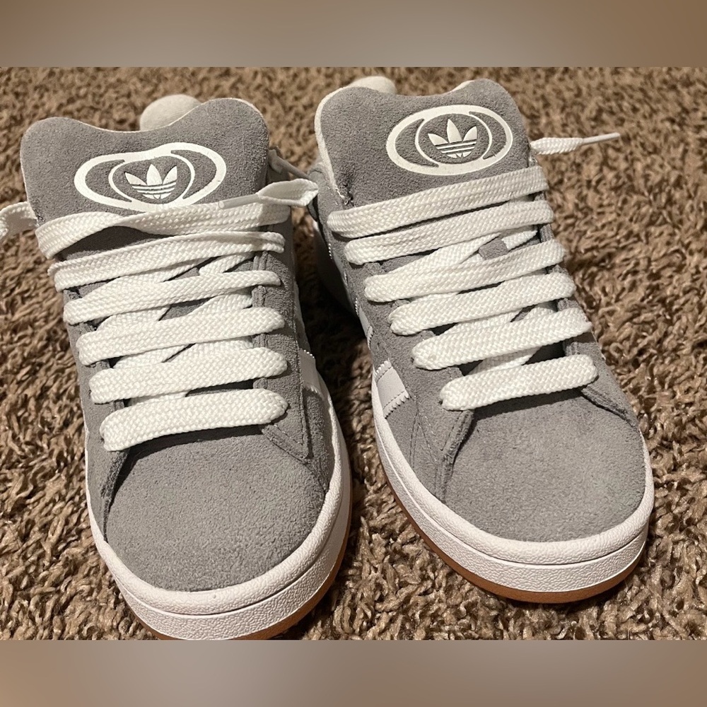 adidas Gray and White youth Shoes